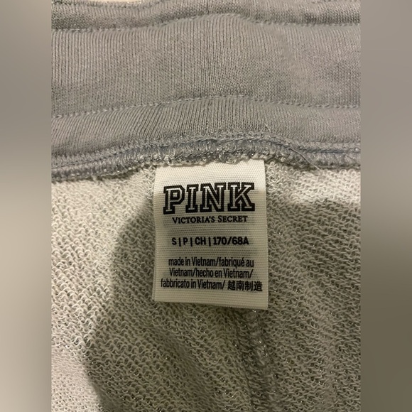 VS PINK bling metallic shine outfit SMALL joggers LARGE hoodie NWOT - Picture 12 of 13